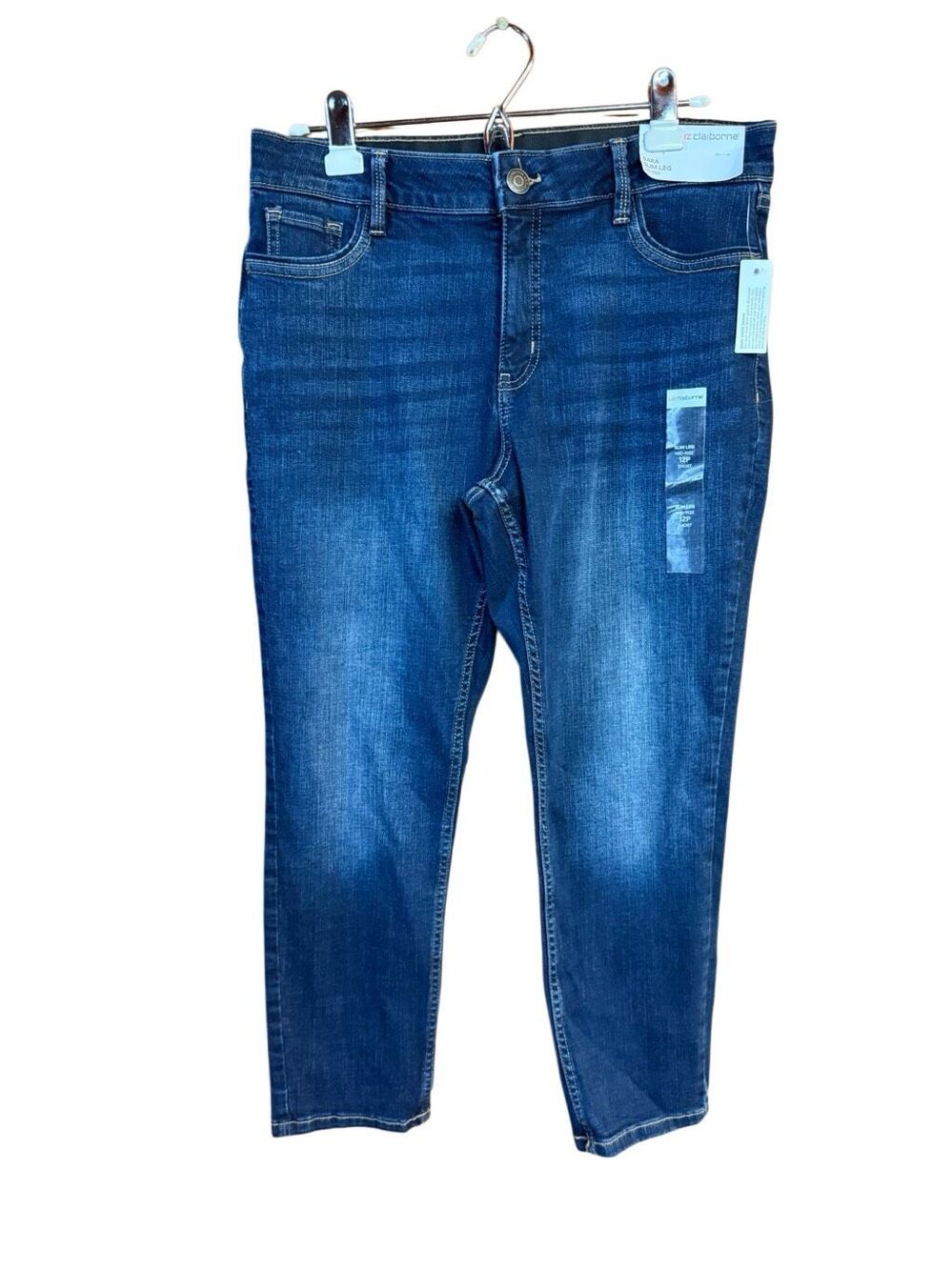 Liz Claiborne Sara Slim Leg Cropped Jeans Sz 12 Short NWT